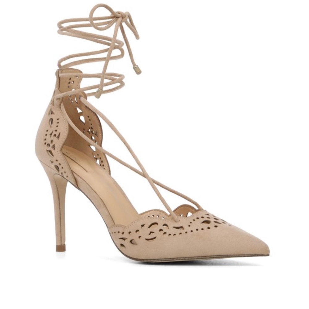 Aldo Antoinette Tan Lace Up Shoes
